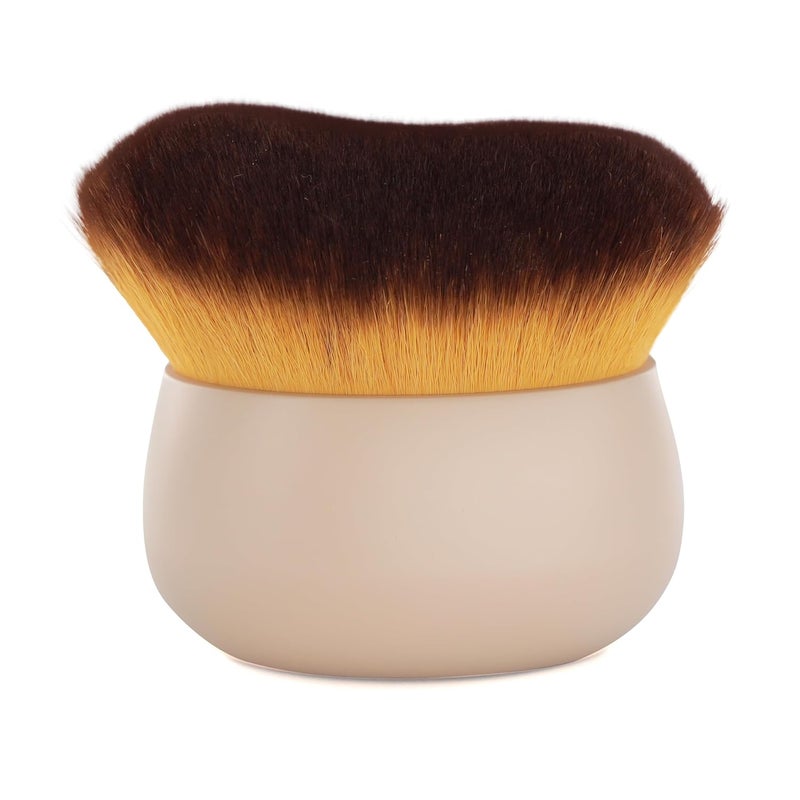 DRIPOO Big Self Tanner Brush, Self Tan Applicator, Body Makeup Brush for Face Body Leg Makeup, Self Tanning Mitt for Self Tan, Kabuki Brush for Body Blend Brush for Tanning Mousse (Khaki) - Image 1